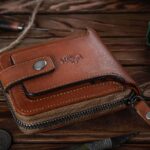 محفظة بسوستة من فوكس كاجوال مصنوعة من الجلد الطبيعي للرجال بسعة كبيرة بنافذة شفافة لبطاقة الهوية و حافظة بطاقات، محفظة بسوستة جلد طبيعي، مع حافظة...