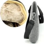 ⁦حافظة لابتوب من الجوخ لمظهر ملكي | متوافقة مع: شنطة تخزين لابتوب لجميع الأجهزة، شنطة واقية محمولة من الجوخ لجهاز نوت بوك والتابلت، للجنسين⁩ - الصورة ⁦2⁩