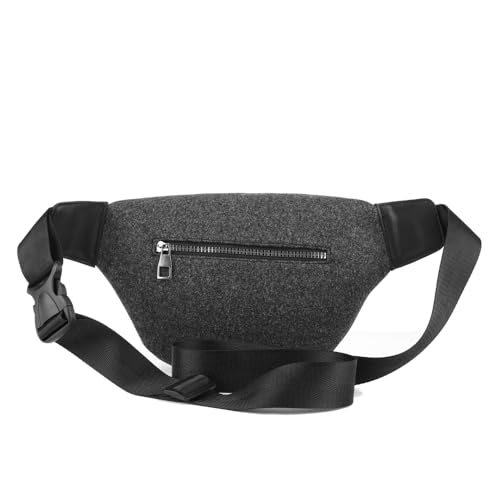 1714080903.jpg شنطة وسط للرجال والسيدات، شنطة كروس بحزام قابل للتعديل للاستخدام الخارجي، التمارين، السفر، الجري العادي، المشي لمسافات طويلة، وركوب الدراجات. (رمادي) - الصورة 2